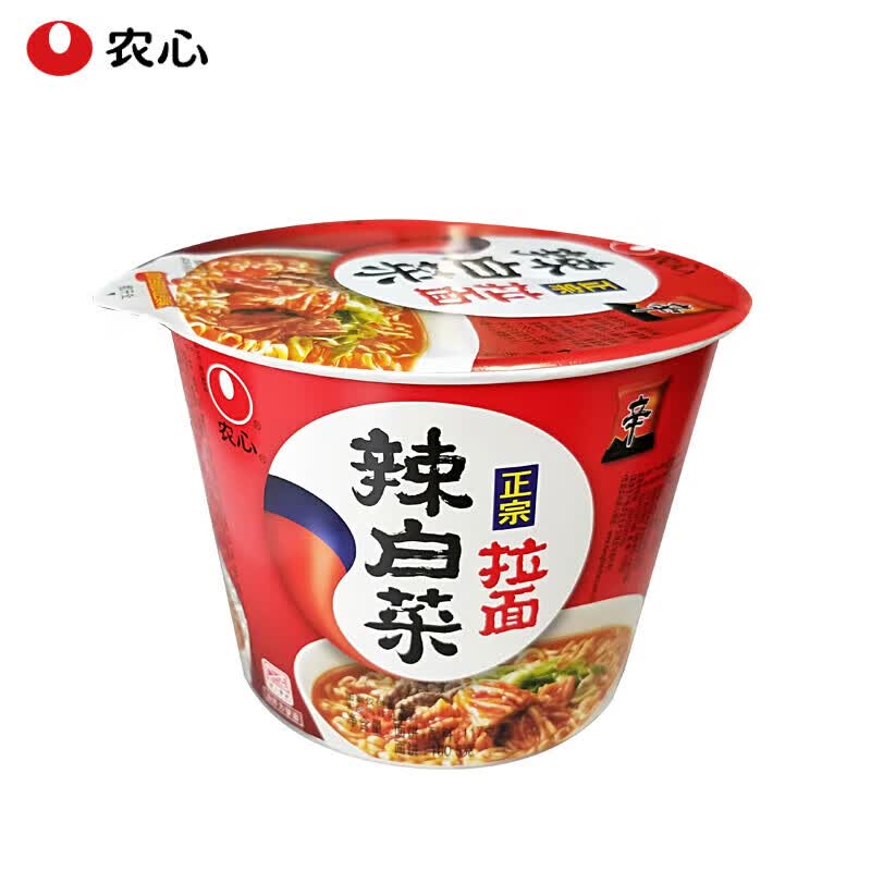 农心辣白菜拉面煮面117g*6桶装碗面方便面速食品泡面零食