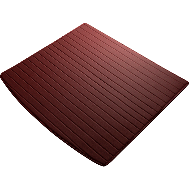 沃丹汽车后备箱垫适用于奔驰E300L S480 GLE GLC GLS迈巴赫真皮尾箱垫 玛莎红（纯牛皮） 奔驰迈巴赫