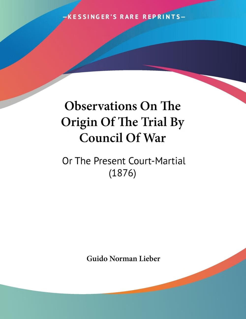 【预售 按需印刷】observations on the origin of the trial by