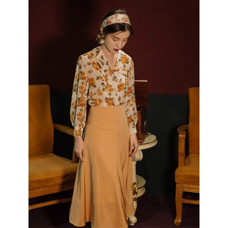 麦娅洛80 90年代女港风服装港式装70复古连衣裙子怀旧感穿搭一整套装