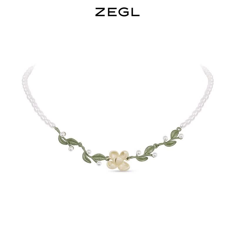ZEGL栀子花人造珍珠项链女高级感轻奢小众锁骨链送女友老婆生日礼物 栀子疏影项链怎么样,好用不?
