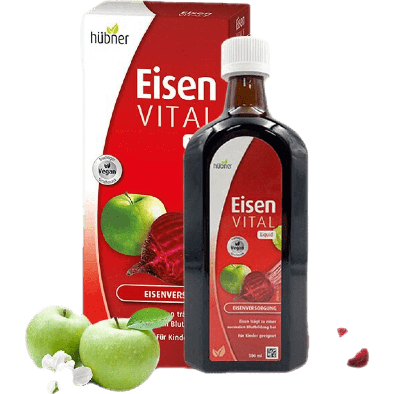 德国huebner郝柏娜eisen huebner铁元素孕妇铁剂成人补铁补血口服液vc