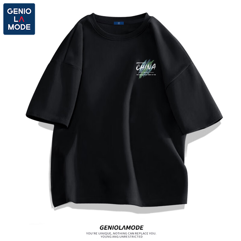 ���ڲ�����GENIOLAMODEɭ�����Ŷ���t���д����ļ��۷�Сèӡ����tee������ٴ����װ ��ɫ(��ɫ�ʴ��ر�) 4XL (����205-230��)