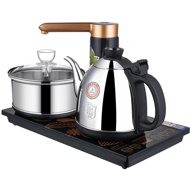 金灶（KAMJOVE）K9全自动上水电热水壶茶具套装泡茶壶烧水一体机全智能茶台烧水壶 亮银色 0.9L