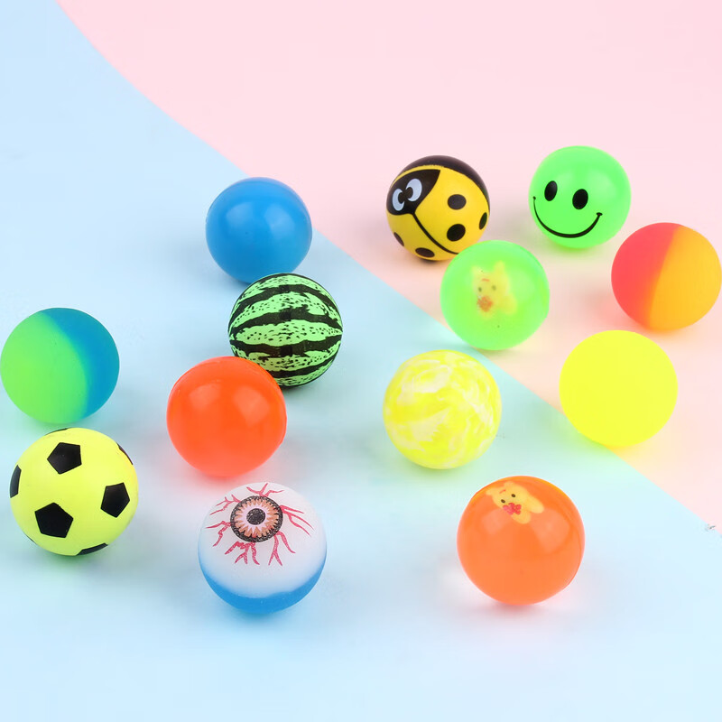 弹力球45号大号32号球儿童扭蛋机玩具小弹跳橡胶弹弹球实心水果款西瓜