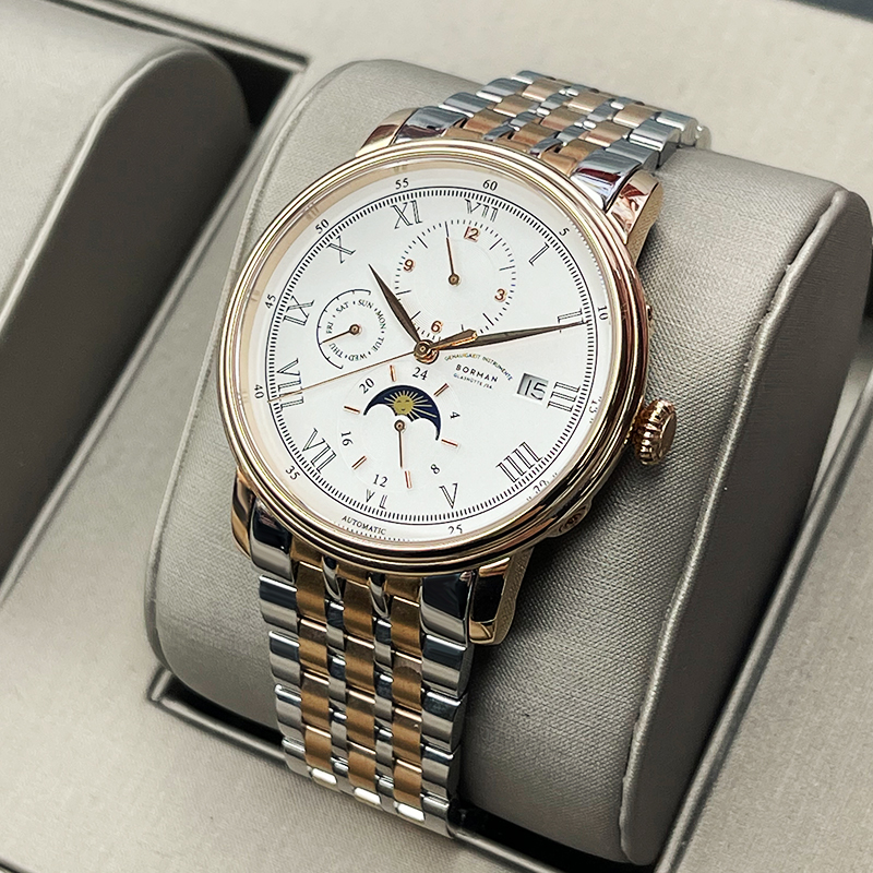 柏曼(borman)德国认证全自动机械表男表时尚商务名表防水国表男士手表