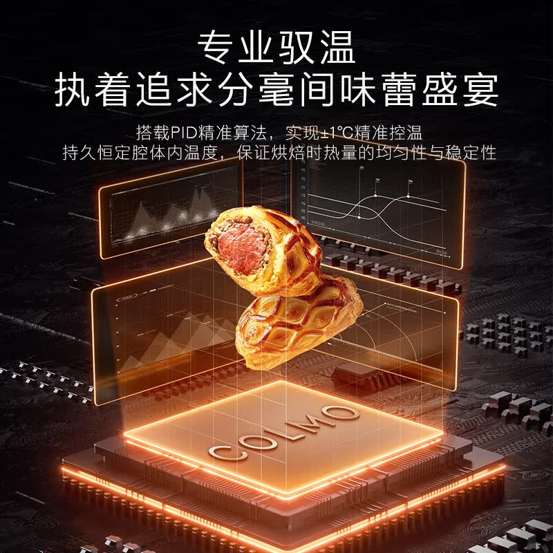 COLMO蒸烤箱EVOLUTION嵌入蒸烤一体机 家用微蒸烤炸焖炖六合一 50L大容量 CGTT481-E5 蒸烤一体50L(黑色)