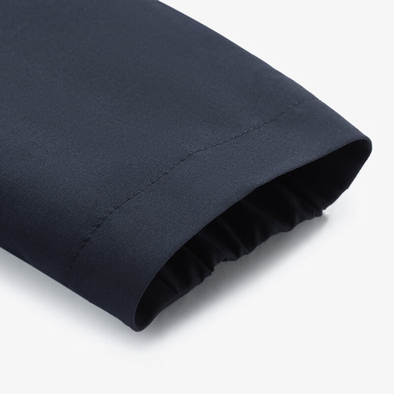 MAYOR男装秋季羊毛桑蚕丝混纺半里工艺透气立领脱卸帽单夹克 蓝色 M （170/92A）