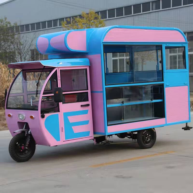 小吃车多功能餐车推车摆摊移动商用早餐车快餐炸串熟食车 电动三轮