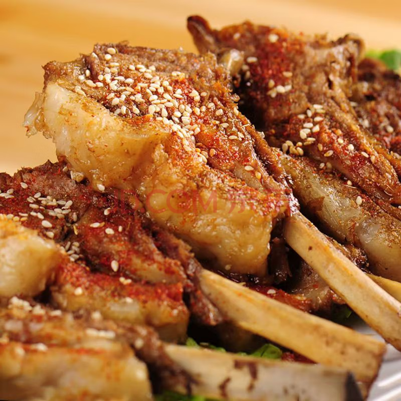 法式羊排战斧羊排羊排羊肋排新鲜烧烤烤肉 战斧 羊排*500g