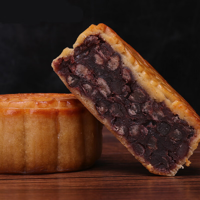 刻凡新款粒粒红豆月饼新鲜蜂蜜红豆饼忠诚饼厂广东信宜传统手工 粒粒