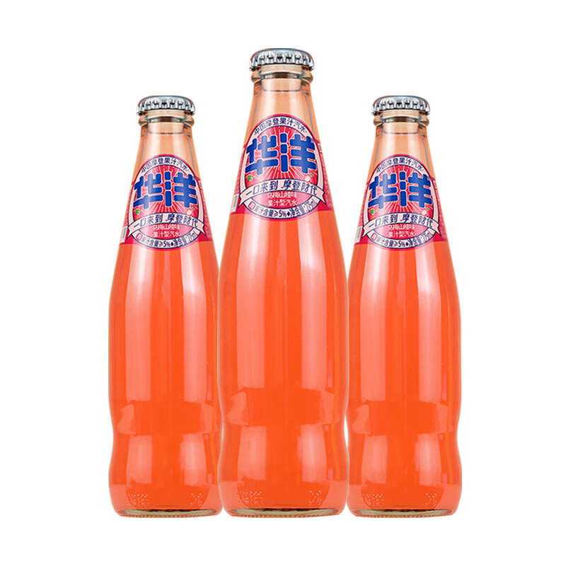 华洋汽水 果汁碳酸饮料乌梅山楂275ml*6瓶低糖0脂肪饮品 乌梅山楂275ml*6瓶