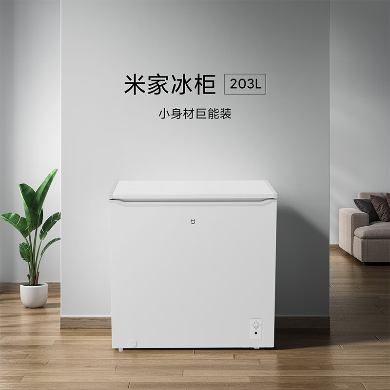 米家小米出品203升 冷藏冷冻转换冰柜 家商用囤货大冷柜 一级能效 节能低噪顶开门BD/BC-203MDM