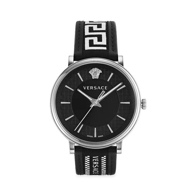 范思哲(versace)女士手表 v-circle希腊回纹版皮带时尚优雅简约石英