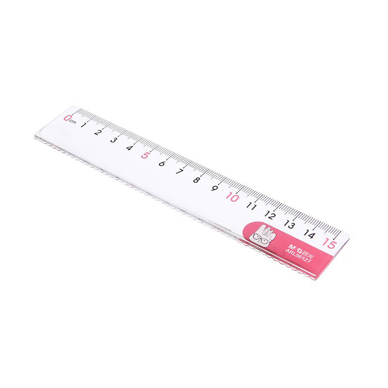 塑料直尺小学生文具尺子透明尺子波浪尺测量方便 arl96127带波浪直尺