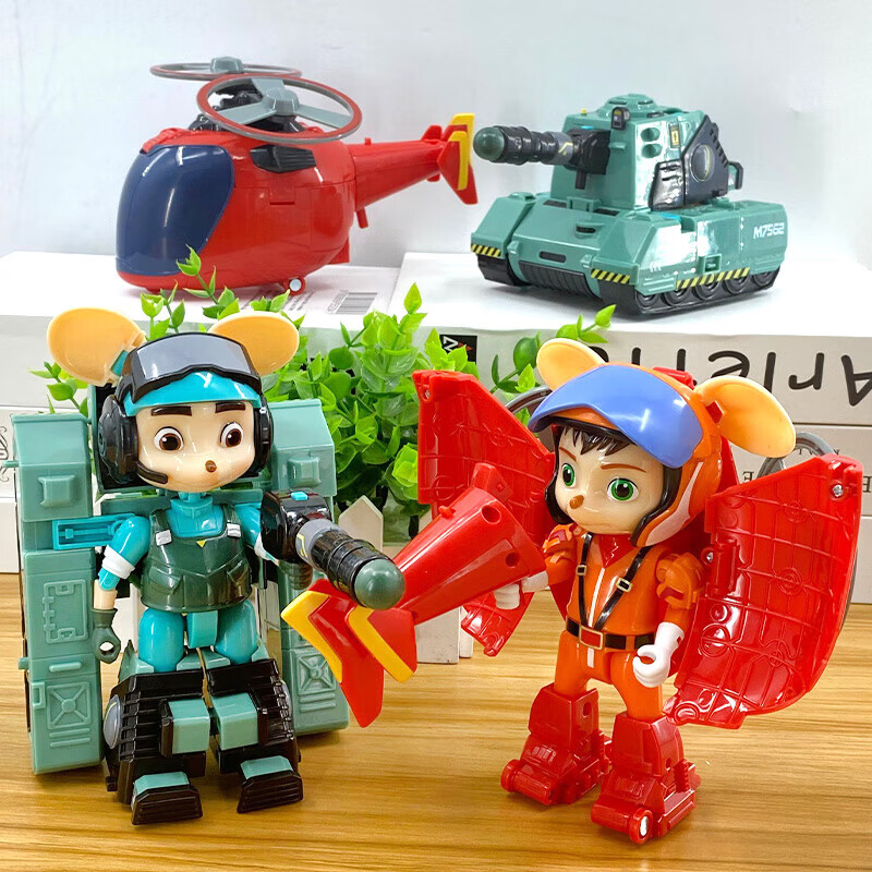 舒克贝塔玩具飞机坦克官方授权舒克贝塔玩具飞机坦克模型男孩 1变形