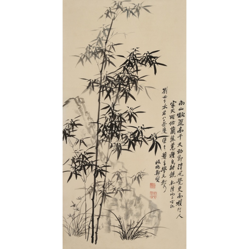 清代郑板桥字画精品三尺写意墨竹国画纯手绘临摹古玩名人书画作品纯