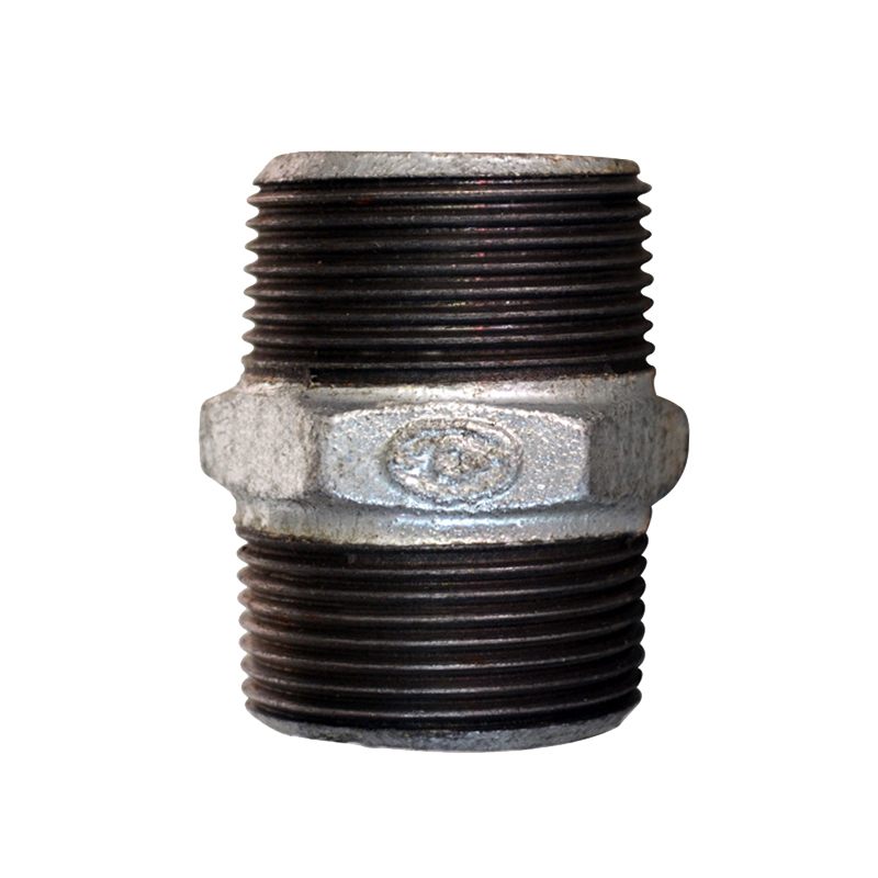 零悉镀锌外丝直接玛钢 消防管道六角外丝直通4分6分 水暖管件接头 15