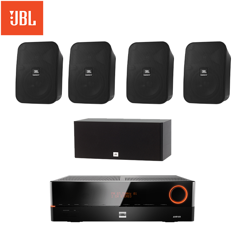 JBL Control X 全景声家庭影院背景音乐会议音响天空音箱壁挂环绕HIFI家庭卡拉OK音响 Control X 5.0套装 黑色