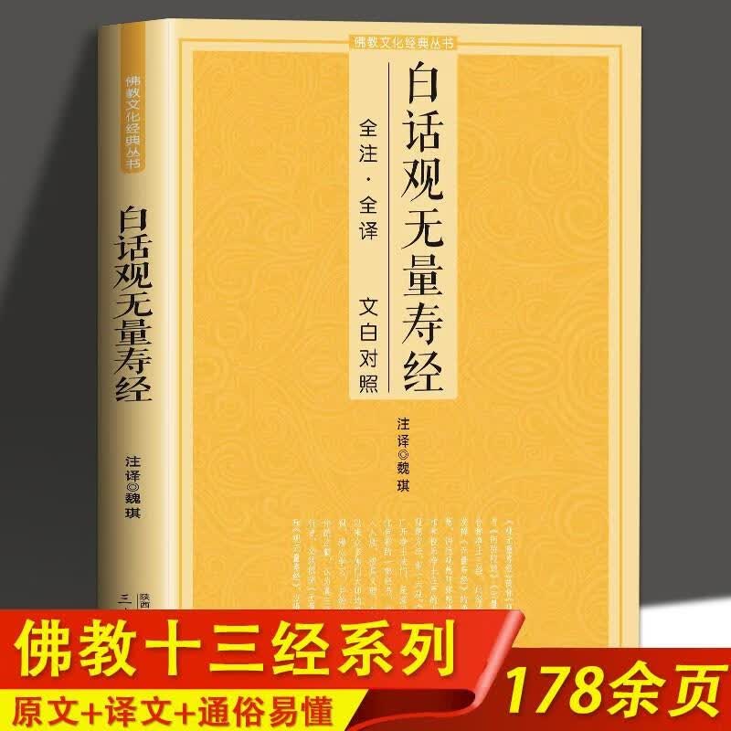 白话观无量寿经文白对照佛说观无量寿佛经净土三经阿弥陀经简体注释译文宗教佛学入门书诵读版大乘庄严清净平