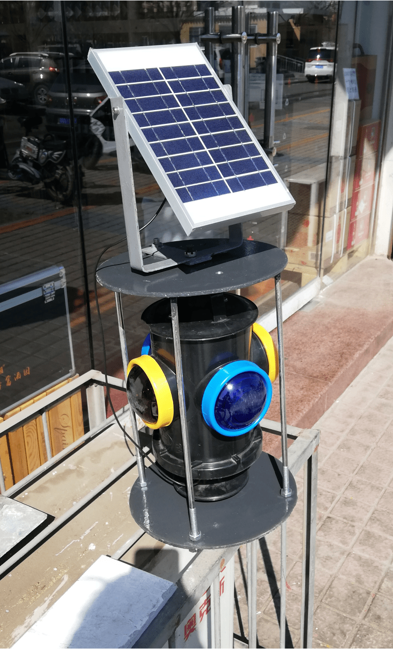 溥畔铁路道岔灯转辙器标志灯轨道交通黄蓝指示灯 太阳能板信号灯