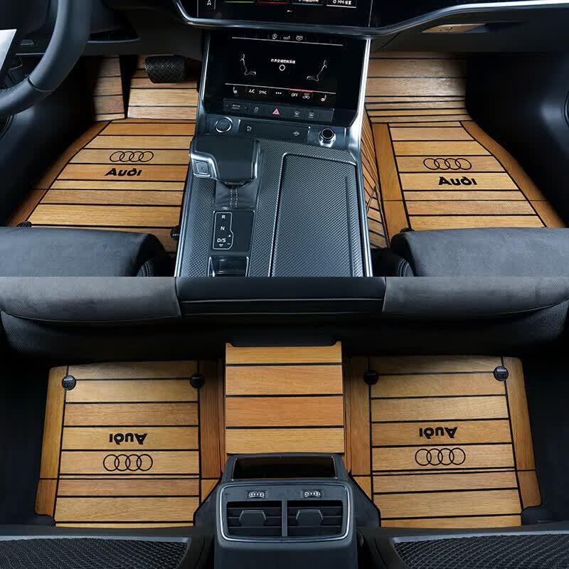 a4l q5l a3 s8  q7 q8实木全包围汽车脚套 游艇柚木【五座脚垫】