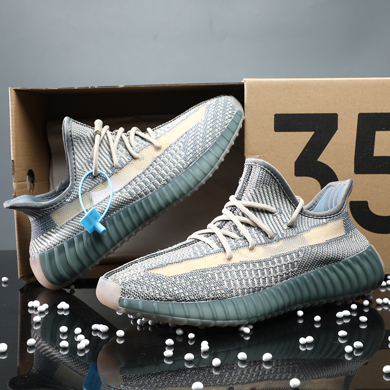 UKBA柏宜椰子鞋男350莆田男软底运动跑步情侣鞋休闲男鞋子 口香糖【蓝盒三杠】 40