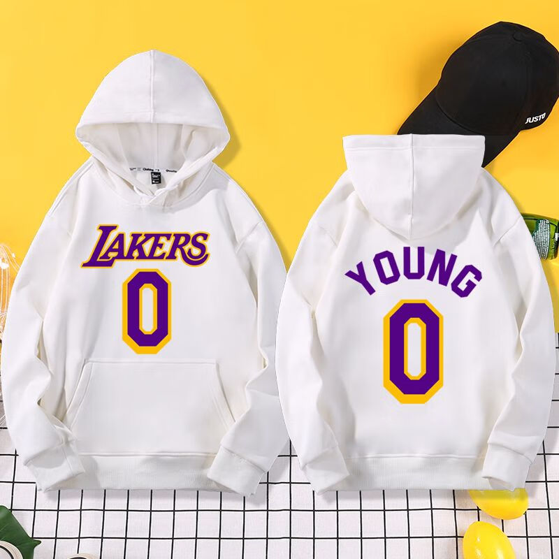 supnba21尼克杨0号湖人队广厦球衣短袖t恤周边卫衣外套衣服球衣 白色