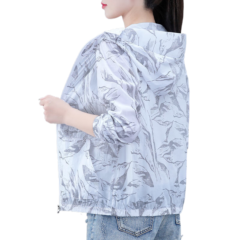 俞兆林 冰絲透氣防曬衣女款夏季2024新款防紫外防曬服連帽夏天速干外套 白色 2XL (建議125-140斤)