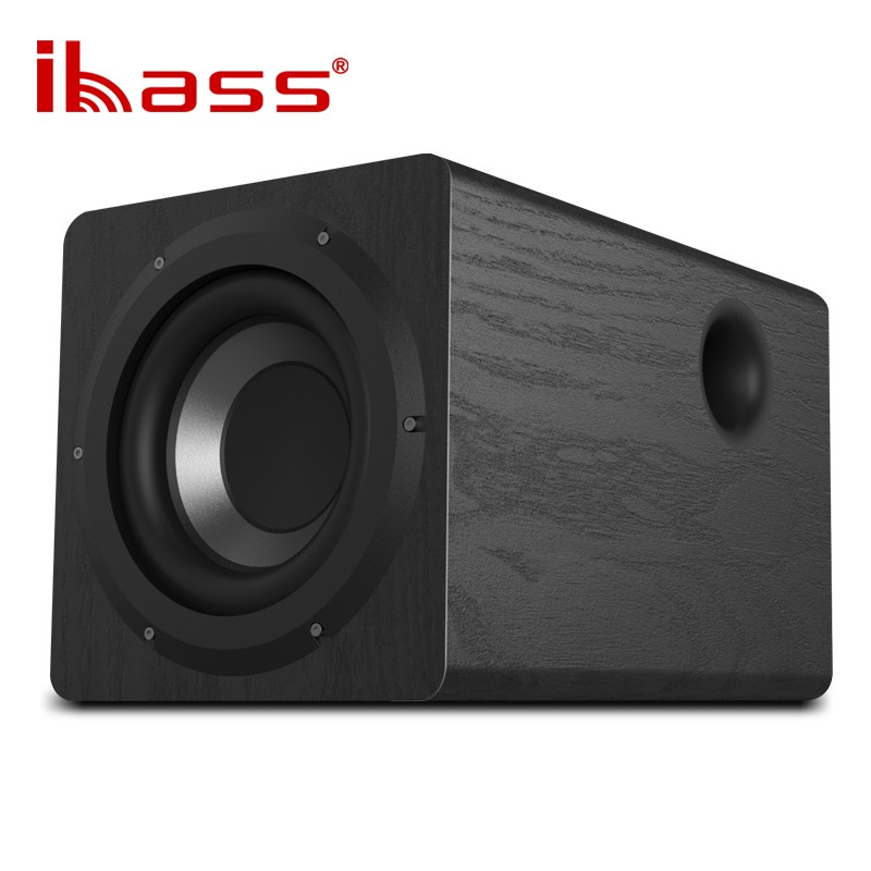 ibass 6.5英寸超重低音炮音箱 有源重低音木质搭配任意回音壁家庭影院多媒体电脑手机电视客厅音响 黑木