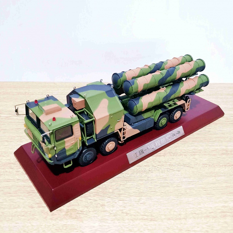 红旗h9仿真合金远程防空导弹发射车模型1:24 hq-9收藏摆件退伍礼品 1