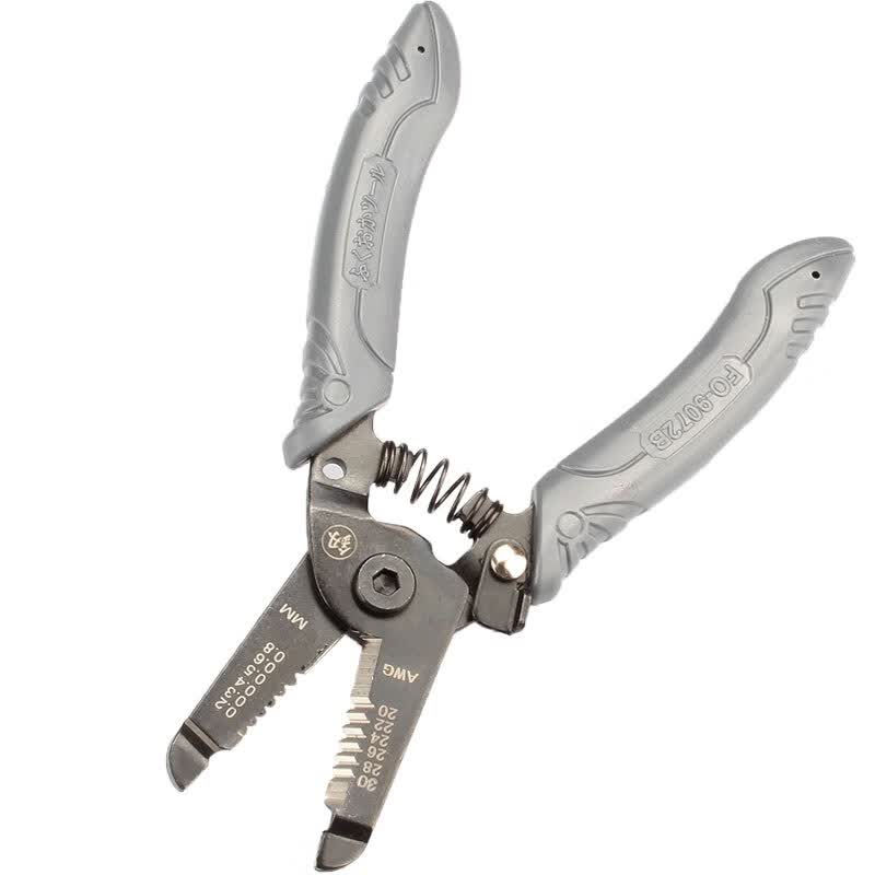 釰 日本釰牌福冈精密日式剥线钳6寸扒皮钳子fo-9072b高碳钢电工剥电线