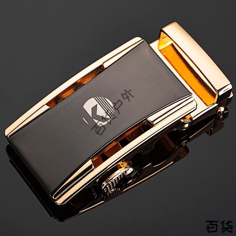 xmsj皮带扣男士自动扣头腰带头品牌滑扣皮带头压式配件合金扣 k 金色