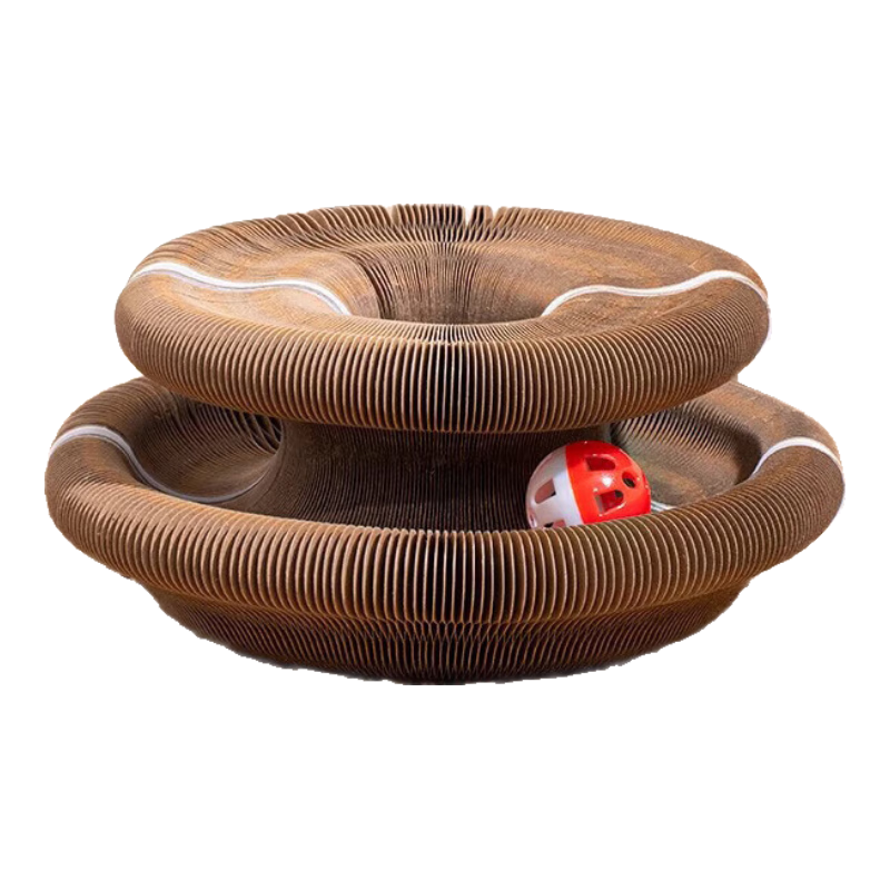新品魔術(shù)風(fēng)琴貓抓板可折疊貓玩具自嗨解悶貓磨爪瓦楞紙耐抓貓窩 風(fēng)琴貓抓板-貓爪款-1個(gè)（盒裝）