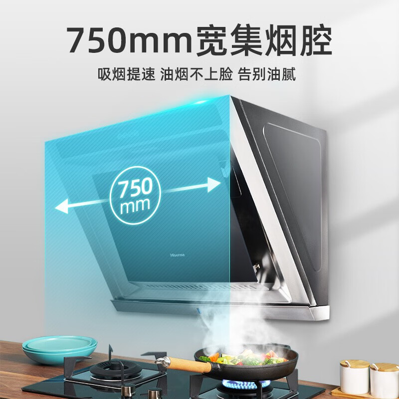 海信（Hisense）油烟机小户型大风力吸油烟机家用厨房侧吸抽油烟机易清洁CXW-200-DJ7501