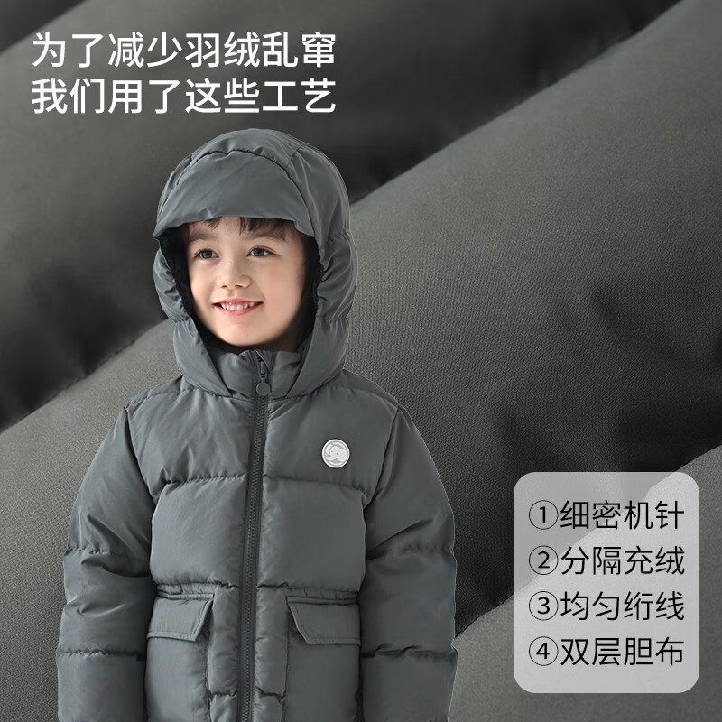 丽婴房(Les enphants)丽婴房三防儿童羽绒服鸭绒羽绒服秋冬新款男童女童冬装 红色 110 CM/4岁