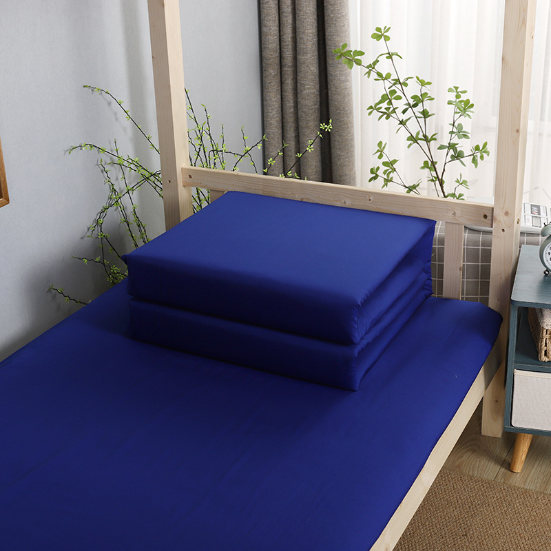 床上用品 深蓝色【斜纹加密涤棉纱卡】 定制尺寸颜色印logo详询客服