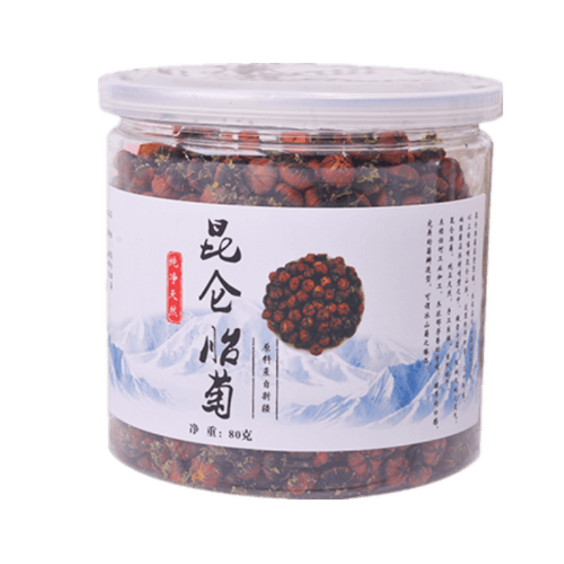 橙鲜生  新疆昆仑雪菊胎菊王（85克*2罐）天山血胎菊冰菊花骨朵高品质 荐：品质易拉罐装 80g*2罐