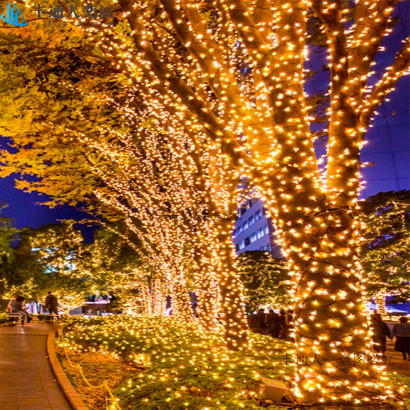 kedoety彩灯串室外能能灯带户外灯带能灯带能户外防水灯串树上彩灯闪