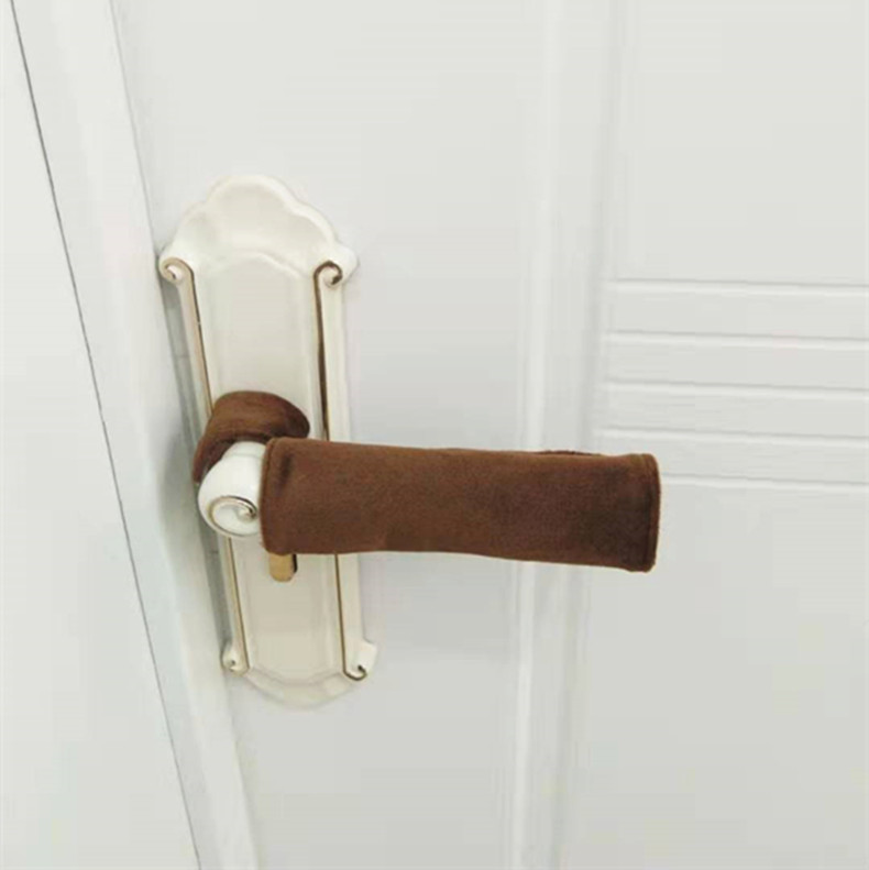 卓尔曼 丝绒门把手套门把手保护套防撞墙垫可定制绣logo房门拉手套防