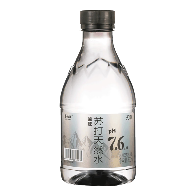 苏打水天然水饮料0糖0脂0卡白桃茉莉 360ml*6瓶