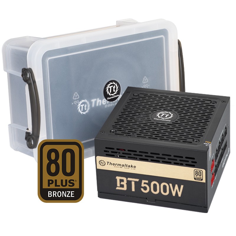 Tt（Thermaltake）额定500W BT 500W 电脑电源（80PLUS铜牌/全模组/全日系电容/智能温控风扇/支持背线）