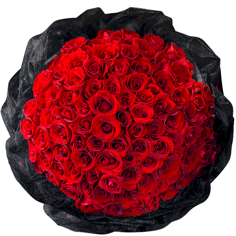 梦馨鲜花速递99朵红玫瑰花束玫瑰生日求婚礼物同城配送花店 52朵红玫瑰花束