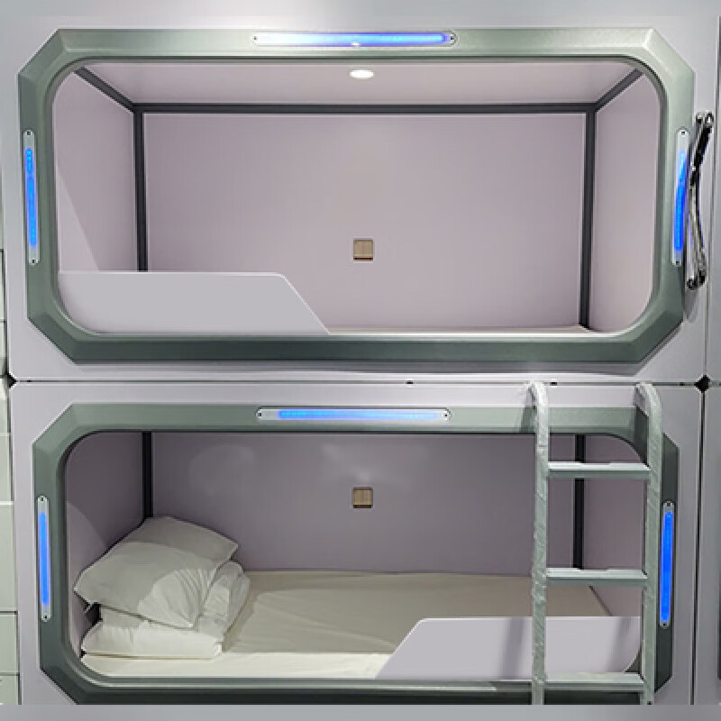 小米石太空舱床 电竞酒店木质胶囊舱电竞馆网咖单人床上下铺学校宿舍