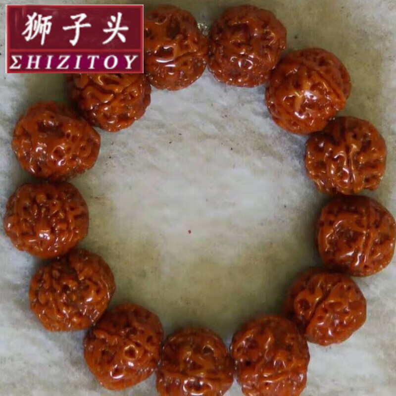 狮子头尼泊尔机刷蛤蟆背金刚菩提佛珠手串男士手链首饰女小商品红绳