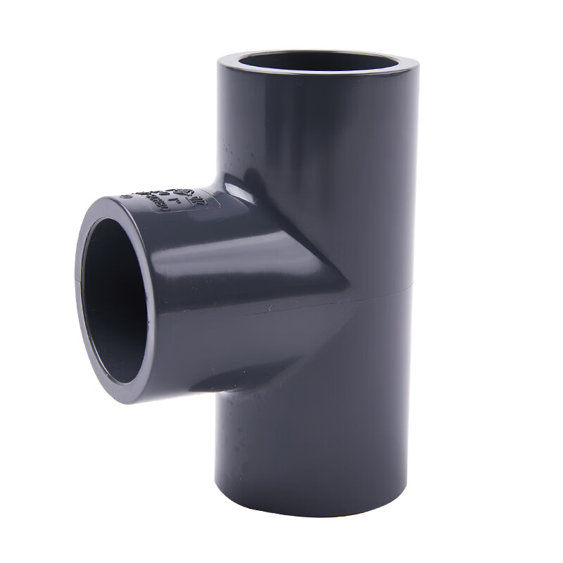 定制upvc美标三通sch80u-pvc管件三通化工管ansi英制日标美国标准黑色