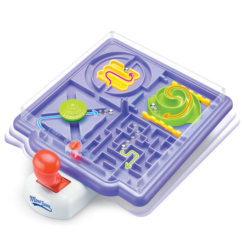 悠简森活玩具迷宫4合1新奇特手摇弹球走钢珠闯关儿童智力桌面游戏