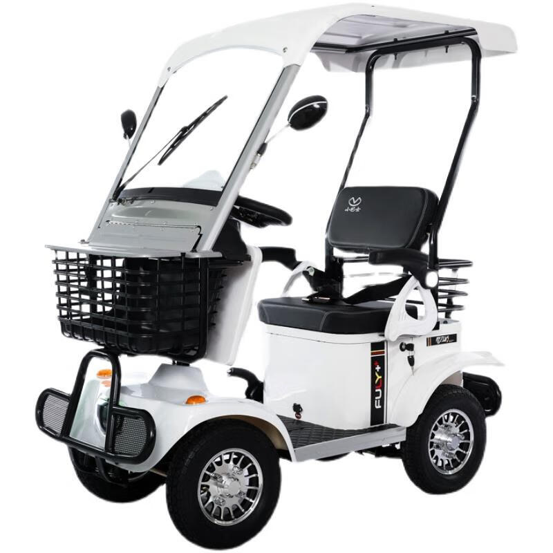 新款小巴士老年人电动四轮代步车家用双人接送孩子女性电瓶车整车