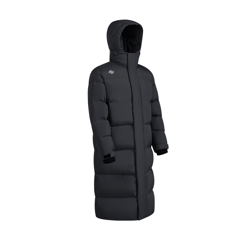 【95成新】京东京造长款面包羽绒服  运动户外秋冬加厚保暖外套男黑色 L  