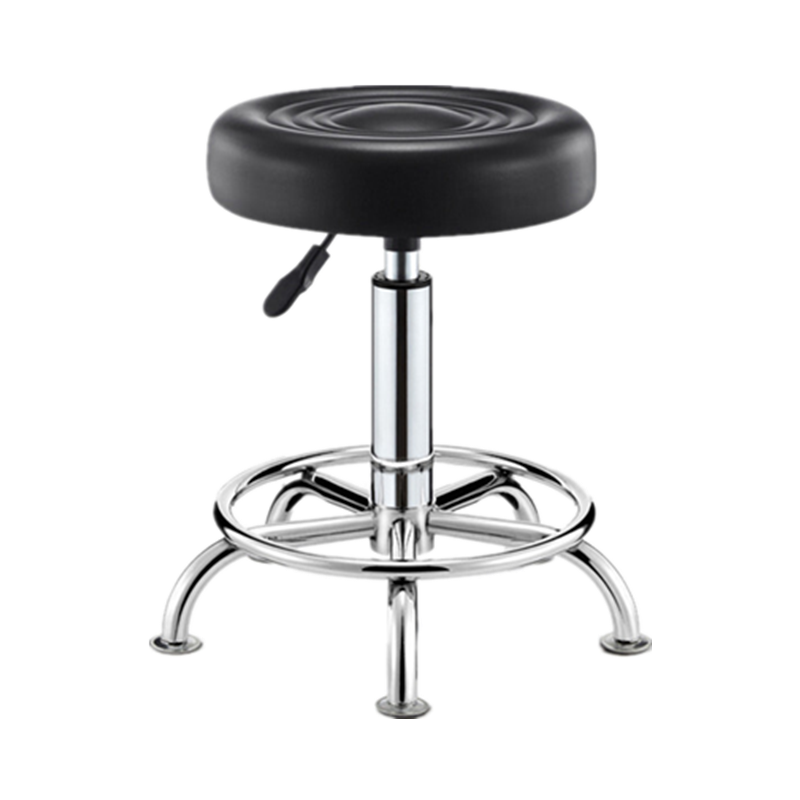 吧台椅升降吧台凳子 可升降吧台椅现代简约酒吧椅子旋转升降靠背家用高脚凳圆凳子美容凳转椅 【脚钉靠背款】黑色水波纹